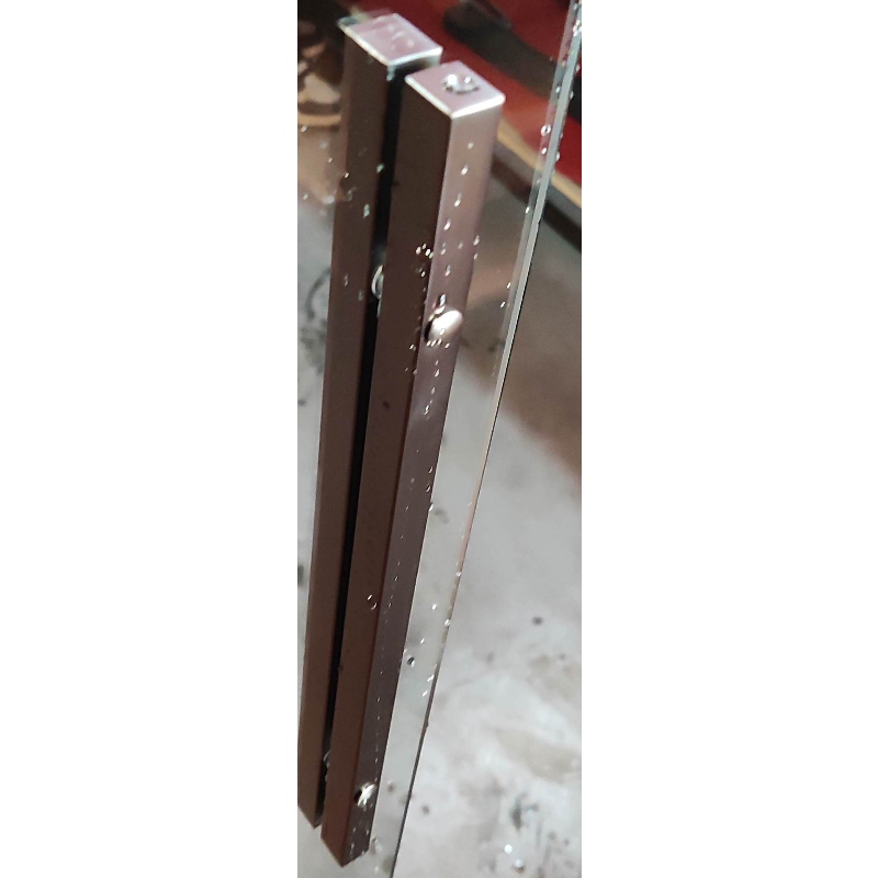 Шторки стеклянные на ванну раздвижные Koer SR BS06-120x150-TR-07 прозрачное стекло Easy Clean 6мм, графит (KR5947)