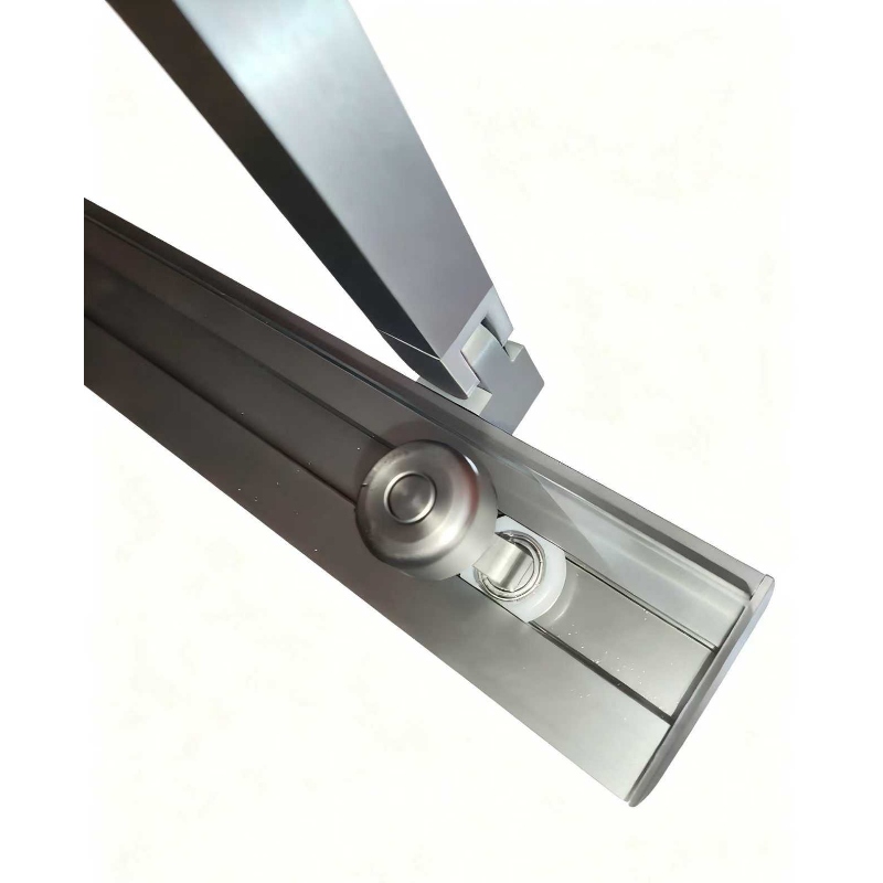 Шторки стеклянные на ванну раздвижные Koer SR BS06-120x150-TR-07 прозрачное стекло Easy Clean 6мм, графит (KR5947)