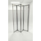 Шторки стеклянные на ванную складные Koer SR BS07-80x140-TR-01 прозрачное стекло Easy Clean 4мм, хром (KR5948)