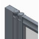 Шторки стеклянные на ванную складные Koer SR BS07-80x140-TR-01 прозрачное стекло Easy Clean 4мм, хром (KR5948)