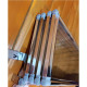 Шторки стеклянные на ванную складные Koer SR BS07-80x140-TR-01 прозрачное стекло Easy Clean 4мм, хром (KR5948)