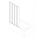 Шторки стеклянные на ванную складные Koer SR BS07-80x140-TR-01 прозрачное стекло Easy Clean 4мм, хром (KR5948)