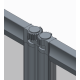Шторки стеклянные на ванную складные Koer SR BS07-80x140-TR-01 прозрачное стекло Easy Clean 4мм, хром (KR5948)