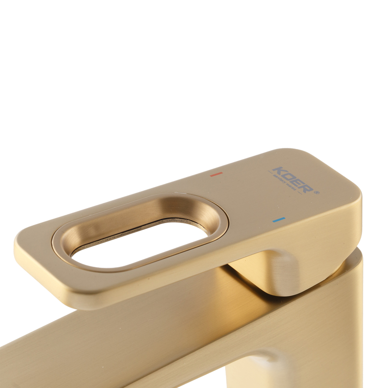 Смеситель для умывальника KOER KB-10031-12 (Цвет матового золота) (KR5973)