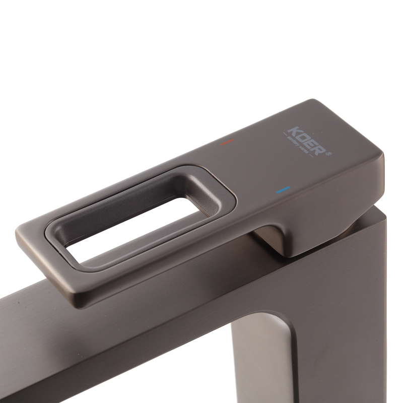 Смеситель для умывальника KOER KB-10009-07 (Цвет графит) (KR5976)