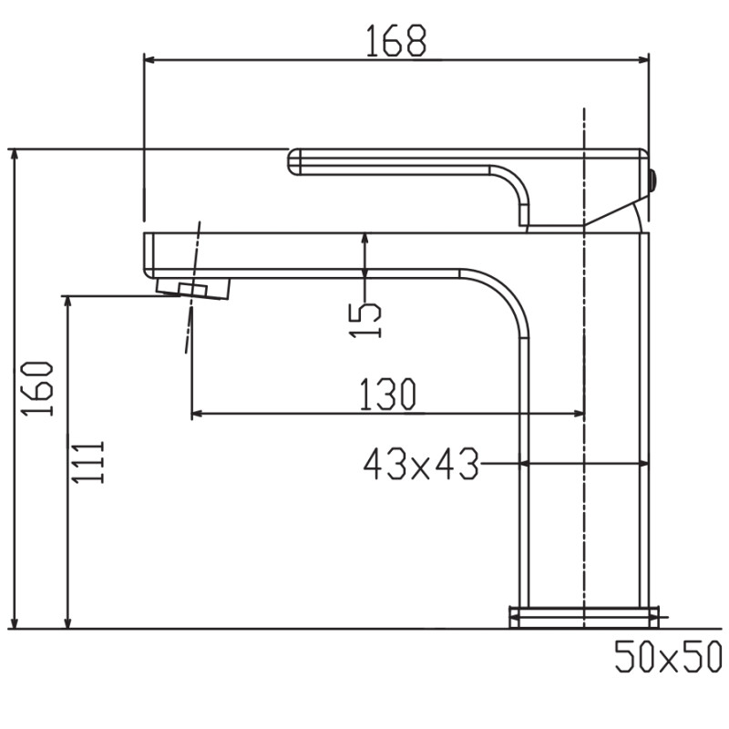 Смеситель для умывальника KOER KB-10009-12 (Цвет матового золота) (KR5977)