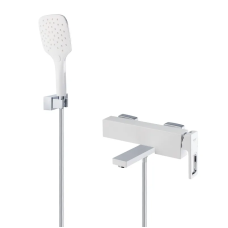 Смеситель для ванны с коротким изливом KOER KB-41009-04 (Цвет хром+белый) (KR5985)