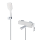 Смеситель для ванны с коротким изливом KOER KB-41009-04 (Цвет хром+белый) (KR5985)