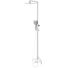 Душевая колонна со смесителем KOER KB-56009-04 3 функции (Цвет хром+белый) (KR5987)