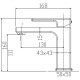 Смеситель для умывальника KOER KB-10039-01 (Цвет хром) (KR5994)