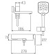 Смеситель для ванны с коротким изливом KOER KB-41039-01 (Цвет хром) (KR5996)