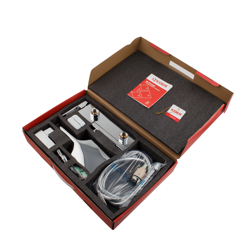 Смеситель для ванны с коротким изливом KOER KB-41039-01 (Цвет хром) (KR5996)