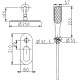 Вбудована душова система Koer KB-62028-07 2 функції (Колір графіт) (KR6011)