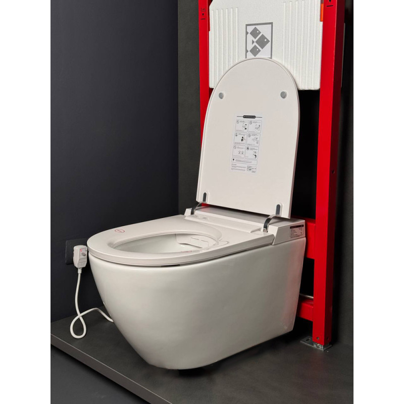 Комплект: Koer TB-0301 Smart Унитаз-биде подвесной TB-0101 с электронным управлением + Инсталляция KT-0409 + панель KT-0609-01 Chrome (KR6116)