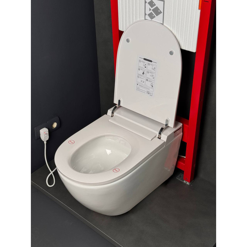 Комплект: Koer TB-0301 Smart Унитаз-биде подвесной TB-0101 с электронным управлением + Инсталляция KT-0409 + панель KT-0609-01 Chrome (KR6116)