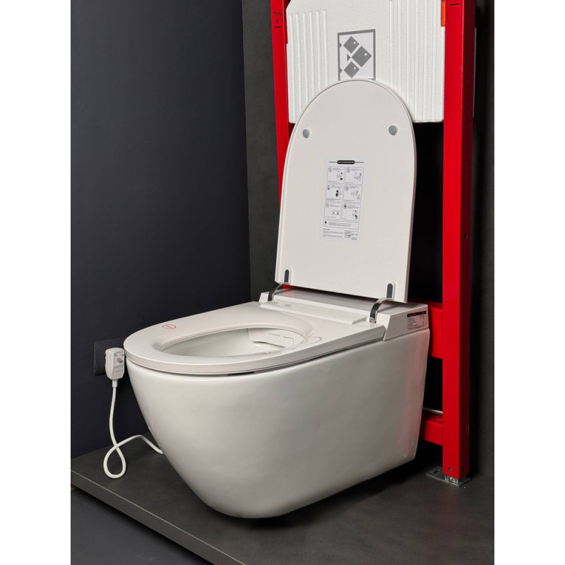 Комплект: Koer TB-0301 Smart Унитаз-биде подвесной TB-0101 с электронным управлением + Инсталляция KT-0409 + панель KT-0609-01 Chrome (KR6116)