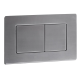 Панель змиву Koer KT-0612-07 240x160x10mm з нержавіючої сталі, кнопка квадр. (колір графіт) (KR6122)