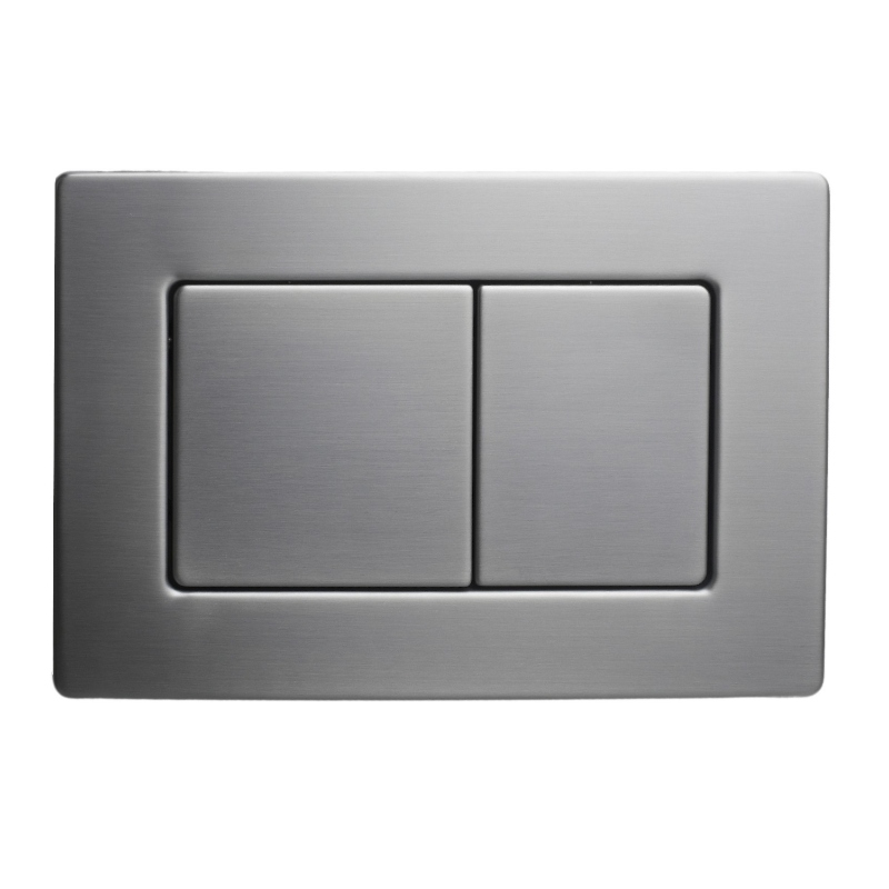 Панель змиву Koer KT-0612-07 240x160x10mm з нержавіючої сталі, кнопка квадр. (колір графіт) (KR6122)