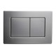 Панель змиву Koer KT-0612-07 240x160x10mm з нержавіючої сталі, кнопка квадр. (колір графіт) (KR6122)