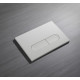 Панель смыва Koer KT-0608-03 240x160x10mm пластиковая, кнопка округленная (цвет белый) (KR6123)