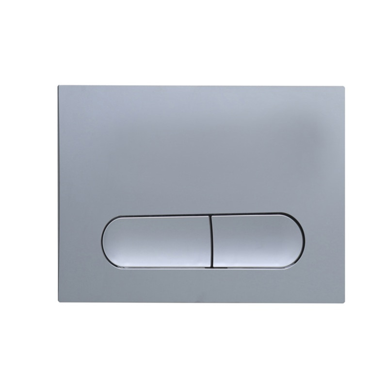 Панель смыва Koer KT-0608-01 240x160x10mm пластиковая, кнопка округленная (цвет хром) (KR6124)