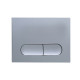 Панель смыва Koer KT-0608-01 240x160x10mm пластиковая, кнопка округленная (цвет хром) (KR6124)