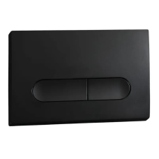 Панель смыва Koer KT-0608-05 240x160x10mm пластиковая, кнопка округленная (цвет черный матовый) (KR6125)