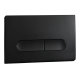 Панель смыва Koer KT-0608-05 240x160x10mm пластиковая, кнопка округленная (цвет черный матовый) (KR6125)