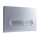 Панель смыва Koer KT-0608-14 240x160x10mm пластиковая, кнопка округленная (цвет сатин) (KR6127)