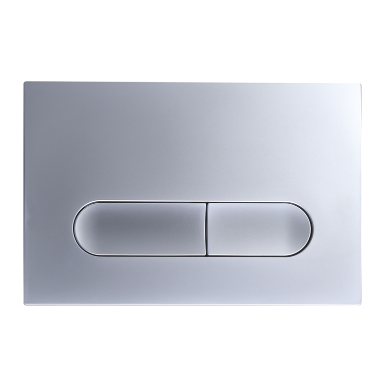 Панель смыва Koer KT-0608-14 240x160x10mm пластиковая, кнопка округленная (цвет сатин) (KR6127)