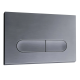 Панель смыва Koer KT-0608-07 240x160x10mm пластиковая, кнопка округленная (цвет графит) (KR6128)