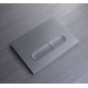 Панель смыва Koer KT-0608-07 240x160x10mm пластиковая, кнопка округленная (цвет графит) (KR6128)
