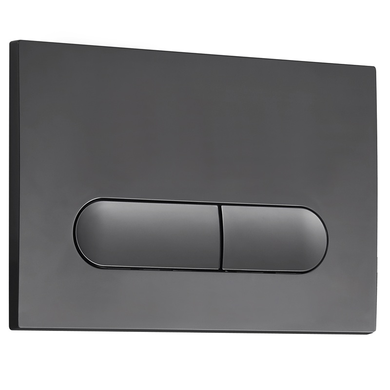Панель смыва Koer KT-0608-07 240x160x10mm пластиковая, кнопка округленная (цвет графит) (KR6128)