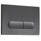 Панель смыва Koer KT-0608-07 240x160x10mm пластиковая, кнопка округленная (цвет графит) (KR6128)