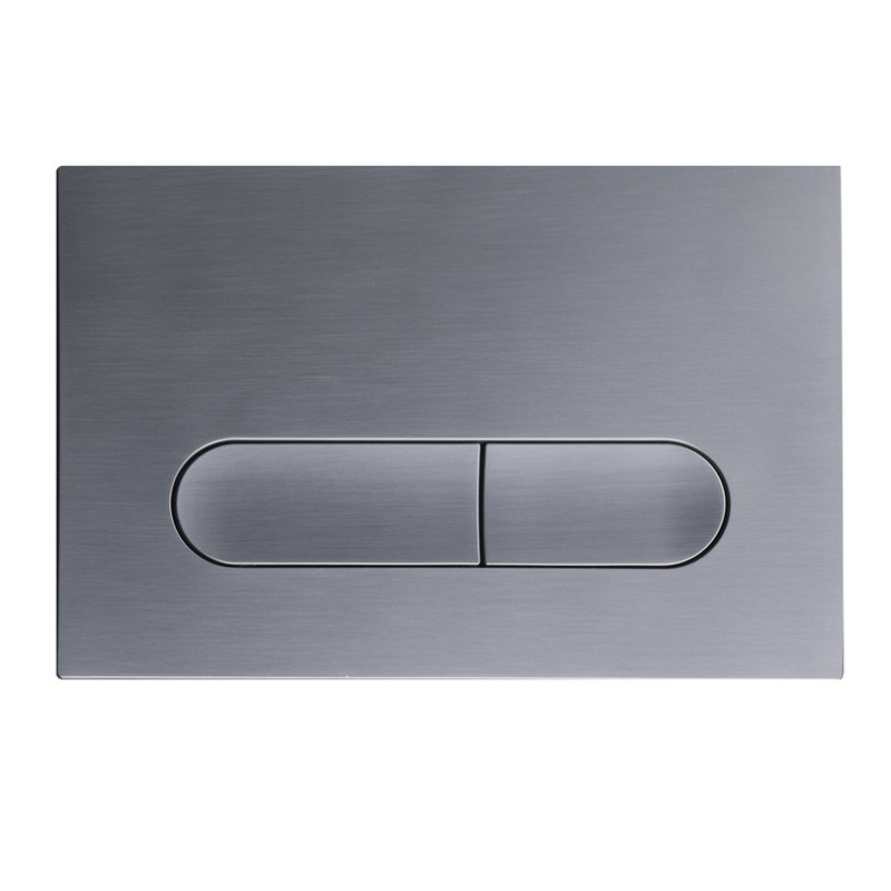 Панель смыва Koer KT-0608-07 240x160x10mm пластиковая, кнопка округленная (цвет графит) (KR6128)