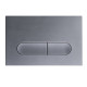 Панель смыва Koer KT-0608-07 240x160x10mm пластиковая, кнопка округленная (цвет графит) (KR6128)