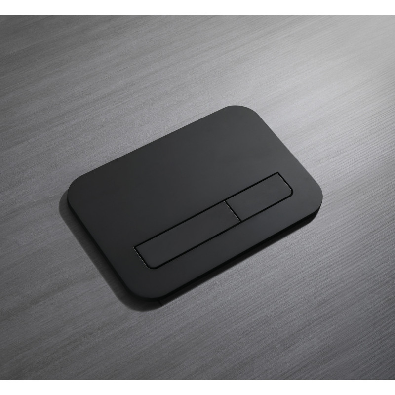 Панель смыва Koer KT-0609-05 240x160x7mm пластиковая, кнопка линейная (цвет черный матовый) (KR6131)