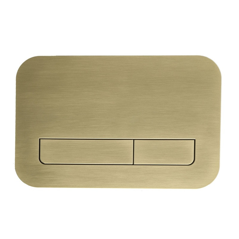 Панель смыва Koer KT-0609-12 240x160x7mm пластиковая, кнопка линейная (цвет матовое золото) (KR6132)