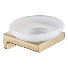 Мыльница настенная Koer AS-0102-12 (стекло) цвет матовое золото (KR6159)