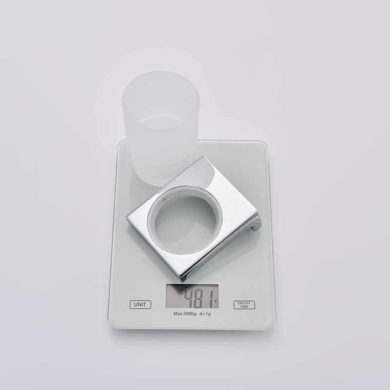 Стакан одинарный настенный Koer AS-0103-01 (стекло) цвет хром глянец (KR6165)