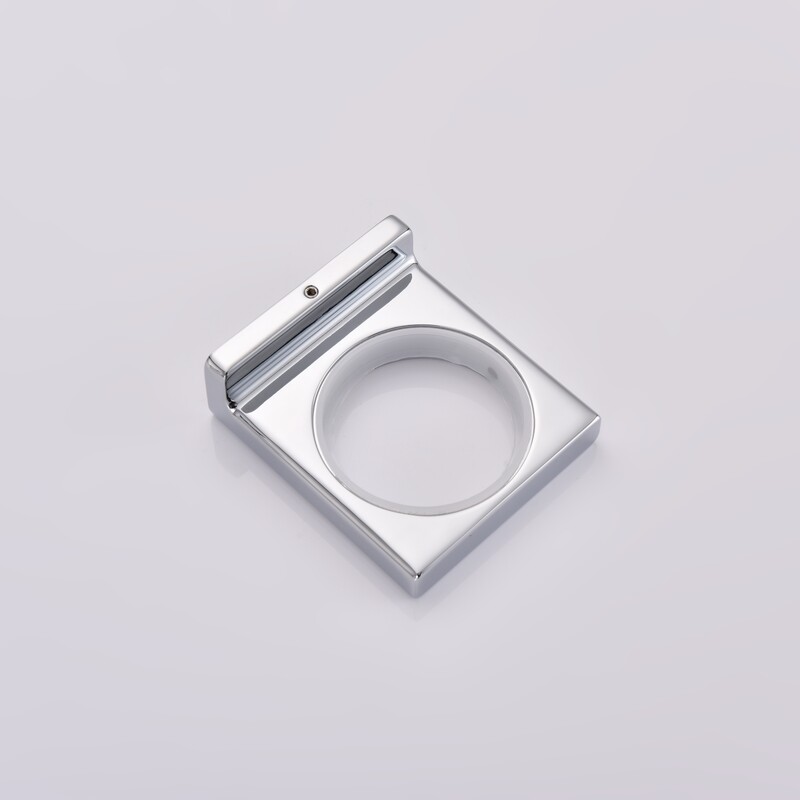 Стакан одинарный настенный Koer AS-0103-01 (стекло) цвет хром глянец (KR6165)