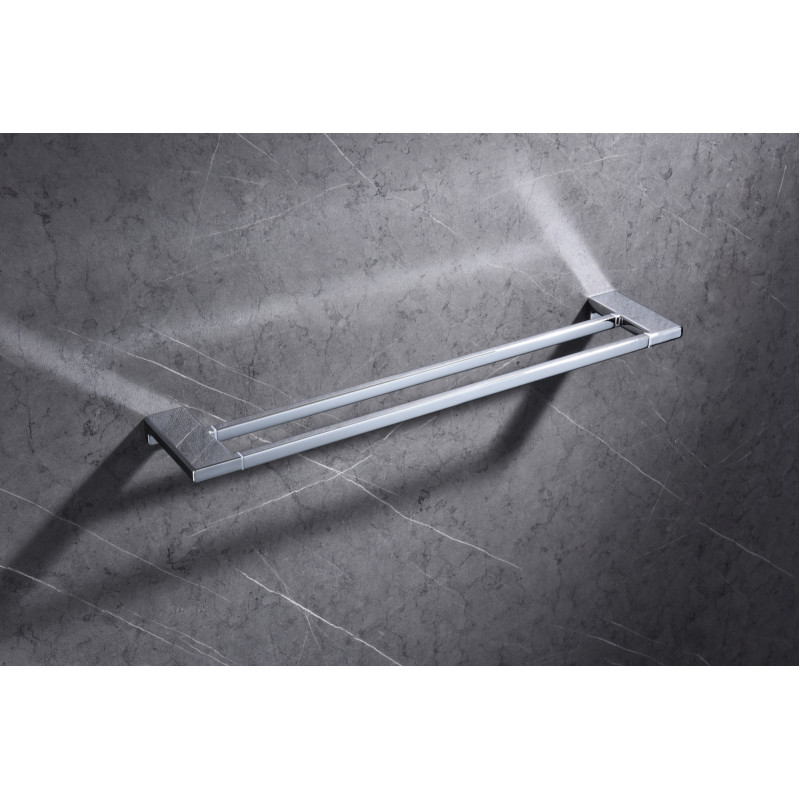 Полотенцедержатель двойной Koer AS-0109-2-01 648мм цвет хром глянец (KR6190)
