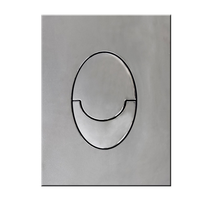 Панель смыва Koer KT-0606-02 157x198x10mm пластиковая, кнопка округленная (SS Color) (KR6238)