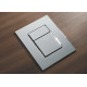 Панель смыва Koer KT-0607-02 157x198x10mm пластиковая, кнопка квадратная (SS Color) (KR6239)