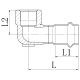 Коліно 90° ВР Koer KQ.L3512F Press-Inox AISI 304 35x1 1/4