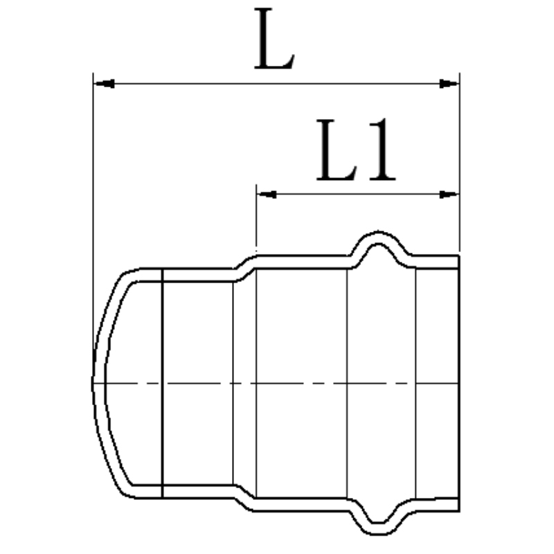 Заглушка Koer KQ.P18 Press-Inox AISI 304 18 (KR6447)