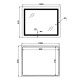 Дзеркало Lidz Kubis (KU2) 1000х800 з LED-підсвічуванням Touch, з антизапотіванням, з димером, рег. яскравості LD78LF6141008048450 SD00054574