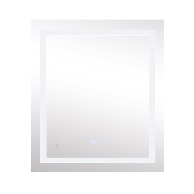 Lidz Дзеркало Kubis 700х800 з LED-підсвічуванням Touch, з антизапотіванням, з димером, рег. яскравості Reverse LD78LF9048070
