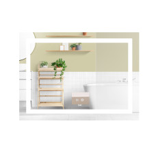 Дзеркало Lidz Kubis (KU1) 900х700 з LED-підсвічуванням Touch, з антизапотіванням, з димером, рег. яскравості LD78LF904907048451 SD00054575