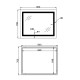 Дзеркало Lidz Kubis (KU2) 900х700 з LED-підсвічуванням Touch, з антизапотіванням, з димером, рег. яскравості LD78LF904907048452 SD00054576